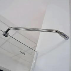 Paravan Cada Pliabil BP2801 100cm X 130cm, Sticla Securizata, Profil Cromat din Aluminiu-Diplon