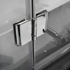 Paravan Cada Pliabil BP2801 100cm X 130cm, Sticla Securizata, Profil Cromat din Aluminiu-Diplon