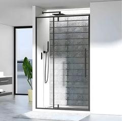 Usa de dus BP6697SA-100, Sticla Securizata, Profil Negru din Aluminiu-Diplon