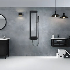 Coloana de dus BGQ0703BL, Metal, 2 Functii, Culoare Negru-Diplon