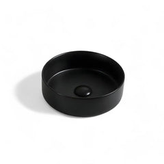 Chiuveta Baie Rotunda, Lavoar pe Blat Diplon WB6427MB, Material Portelan, Culoare Negru-Diplon