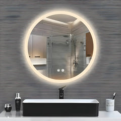 Oglinda baie J1579 cu iluminare LED si Functie Dezaburire, Dimensiune R70cm-Diplon