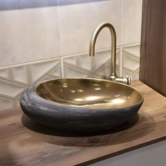 Lavoar Baie Salamanka 48x31cm, Auriu, Ceramica