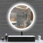 Oglinda baie J1579 cu iluminare LED si Functie Dezaburire, Dimensiune R70cm-Diplon