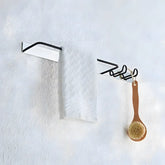 Suport Prosoape SE02811-1, Montaj Simplu, Crom si Negru