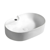 Lavoar pe Blat WB6424, Culoare Alb, Material Portelan, Dimensiune 59x39cm-Diplon