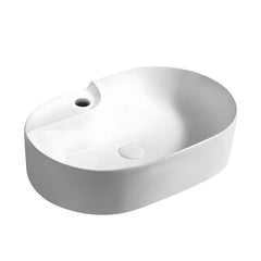 Lavoar pe Blat WB6424, Culoare Alb, Material Portelan, Dimensiune 59x39cm-Diplon