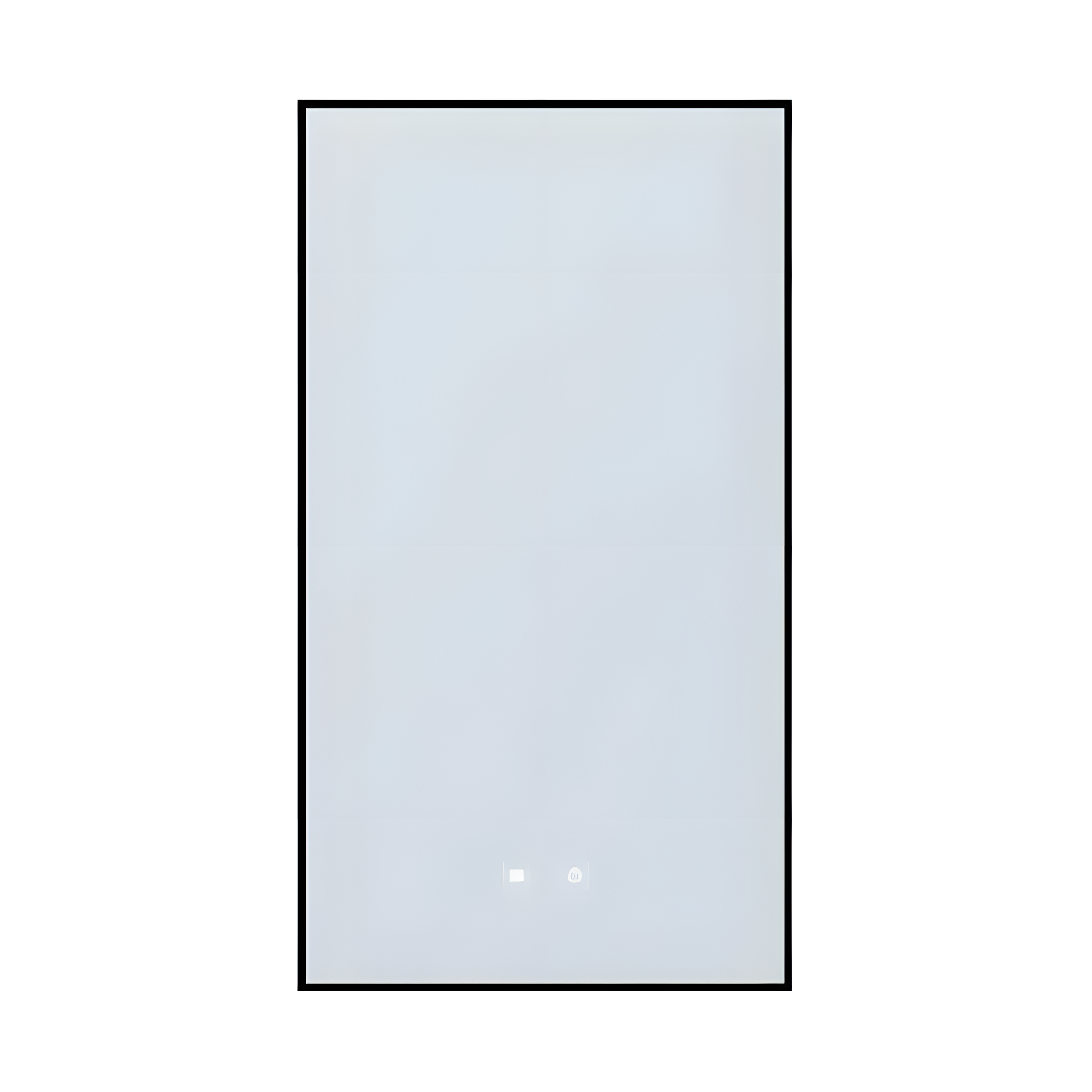 Oglinda Baie J1582 50cm x 90cm, Rama Aluminiu Negru Mat, cu Lumina Led si Functie Dezaburire-Diplon