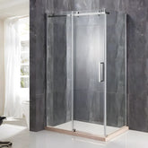Cabina de dus BR6610, Dimensiune 80X120cm, Sticla Securizata Transparenta 8mm, Profil Inox Cromat, Usa Culisanta-Diplon