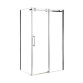 Cabina de dus BR6610, Dimensiune 80X120cm, Sticla Securizata Transparenta 8mm, Profil Inox Cromat, Usa Culisanta-Diplon