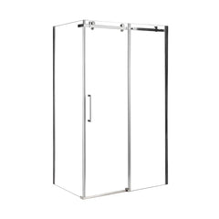 Cabina de dus BR6610, Dimensiune 80X120cm, Sticla Securizata Transparenta 8mm, Profil Inox Cromat, Usa Culisanta-Diplon