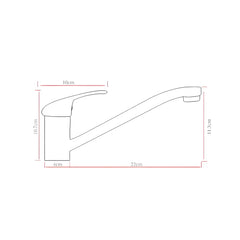 Baterie bucatarie ST8714, Monocomanda, Argintiu Cromat, Pipa Lunga