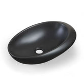 Lavoar Baie WB6331BL 48x31cm, Tip Montare pe Blat, Culoare Negru Mat, Forma Ovala, Fara Gaura Baterie, Fara Preaplin-Diplon