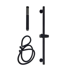 Set de Dus BG8001BL, Culoare negru, bara culisanta, cap de dus si furtun-Diplon