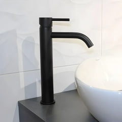 Baterie inalta pentru lavoar ST2512-1BL, Material Alama, Finisaj Cromat, Cartus ceramic, Negru-Diplon