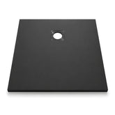 Cadita de Dus Iva 90x90cm, Compozit, Neagra, Model Slim