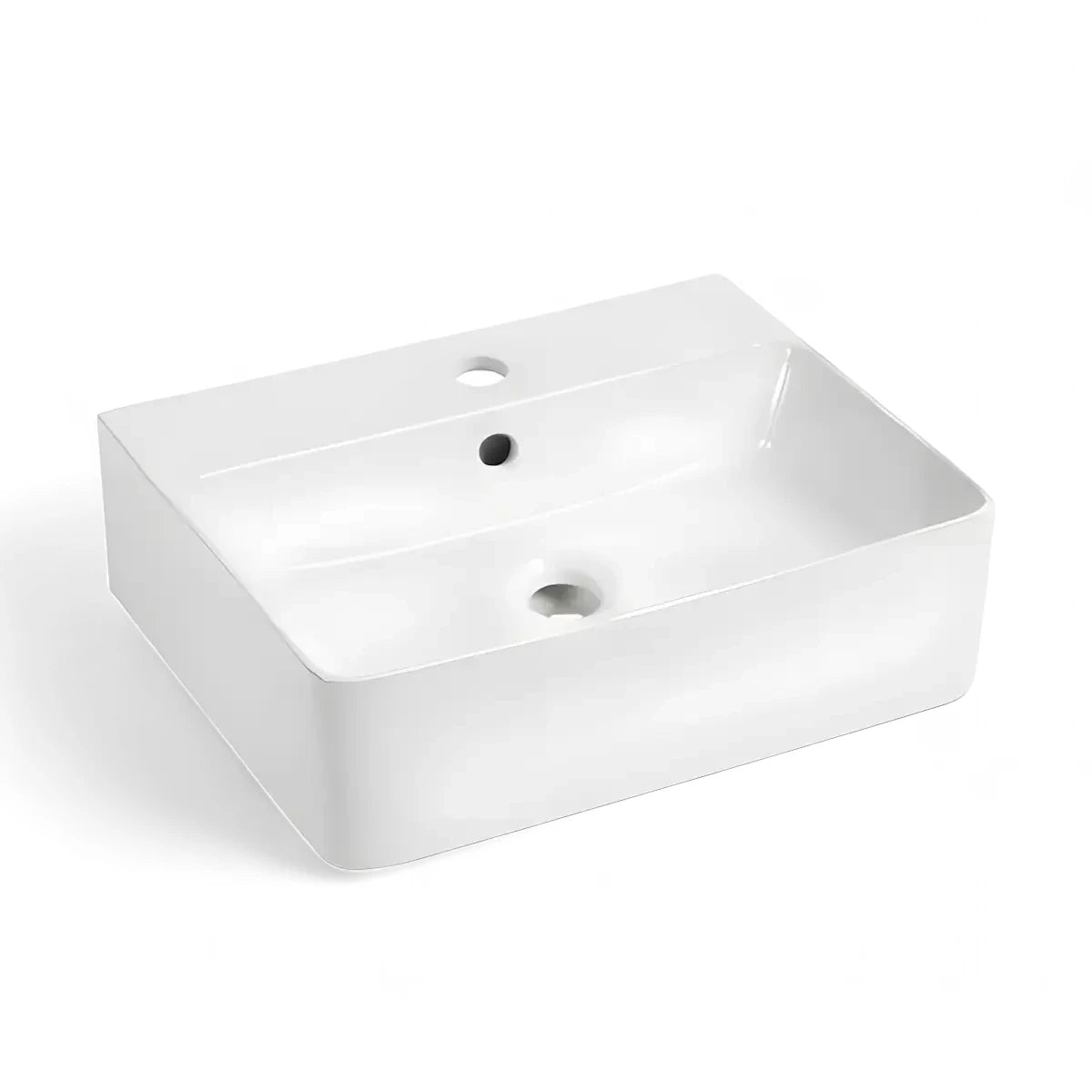 Chiuveta Baie 52x42cm, WB6417-52, Tip Montaj Suspendat sau pe Blat, Culoare Alb, Portelan-Diplon