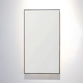 Oglinda Baie J1582 50cm x 90cm, Rama Aluminiu Negru Mat, cu Lumina Led si Functie Dezaburire-Diplon