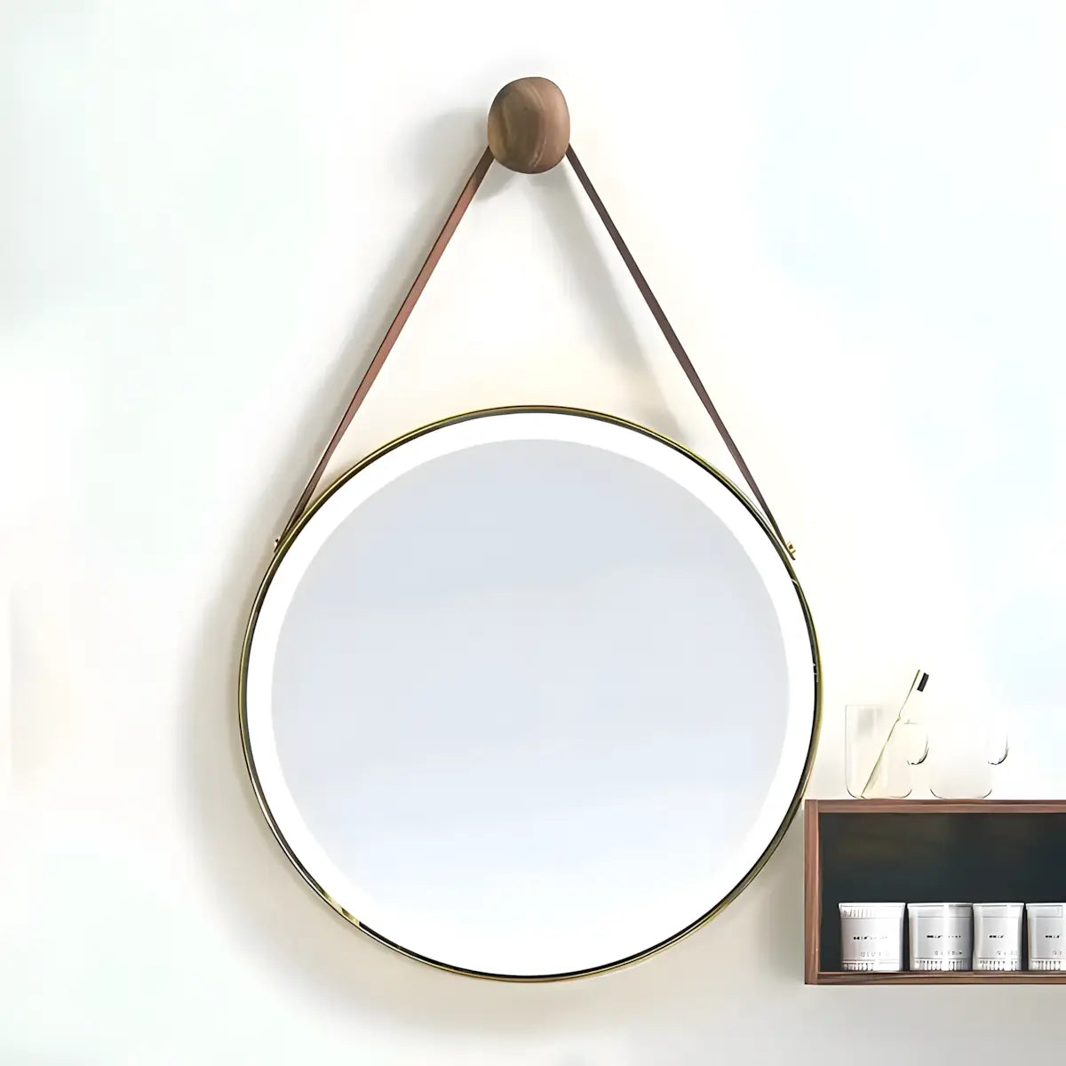 Oglinda baie cu iluminare LED si Functie Dezaburire J1580, Dimensiune R70cm-Diplon