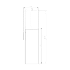 Perie WC cu suport din alama SE30181, Argintiu Cromat