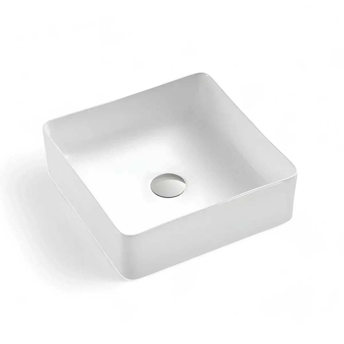 Lavoar pe Blat WB6425, Material Portelan, Culoare Alb-Diplon