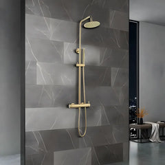 Coloana de dus cu baterie BGQ4901GL, Culoare auriu, comutator, Para fixa si mobila-Diplon