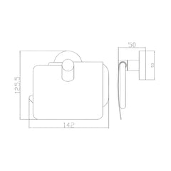 Suport hartie igienica SE30172, Crom, Kit de Montare