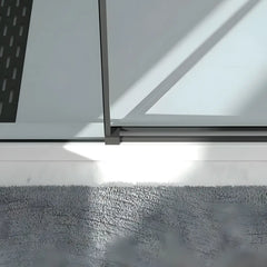 Cabina de dus BR6612CA 80X120cm, Sticla Securizata, Profil Aluminiu Negru-Diplon