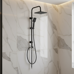 Coloana de dus cu para fixa si mobila Diplon BGQ1614BL, Alama, 1m, Comutator, Negru