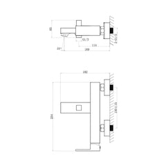 Baterie cada ST2531, monocomanda, Culoare Argintiu cromat, Cartus ceramic-Diplon