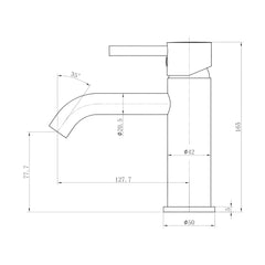 Baterie lavoar ST2512, monocomanda, cartus ceramic, culoare cromata-Diplon
