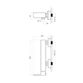 Baterie Quadro Pentru Dus ST2533BL, Culoare Negru Mat, Monocomanda-Diplon