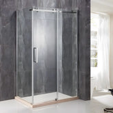 Cabina De Dus Gal 80x100cm, Sticla Securizata 8mm, Profil Aluminiu Cromat, Usa Culisanta-Diplon