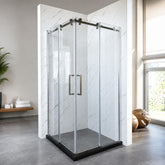 Cabina De Dus Gal 90x90cm, Sticla Securizata 8mm, Profil Aluminiu Cromat, Usi Culisante