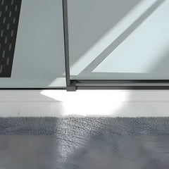 Cabina De Dus Oto 80x120cm, Sticla Securizata Gri 6mm, Profil Aluminiu Negru, Usa Culisanta