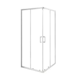 Cabina De Dus Pan 80x80cm Outlet, Sticla Securizata, Profil Aluminiu Cromat, Usi Culisante-Diplon