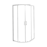 Cabina De Dus Semirotunda Pan R80cm Outlet, Sticla Securizata, Profil Aluminiu Cromat, Usi Culisante-Diplon