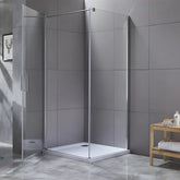 Cabina de Dus BR6601-90*90cm, Sticla Securizata Transparenta 8mm, Profil Aluminiu Cromat-Diplon