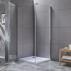 Cabina de Dus BR6601-90*90cm, Sticla Securizata Transparenta 8mm, Profil Aluminiu Cromat-Diplon