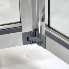 Cabina de dus BR5761CA-80, Dimensiune 80X80cm, Sticla Securizata Transparenta, Usa Culisanta-Diplon