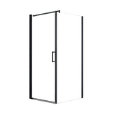 Cabina de dus BR6611 90X90cm Outlet, Sticla Securizata 8mm, Profil Aluminiu Negru-Diplon