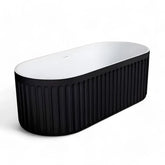 Cada Freestanding Helena 170×75cm, Compozit Piatra Artificiala, Finisaj Negru Mat-Diplon