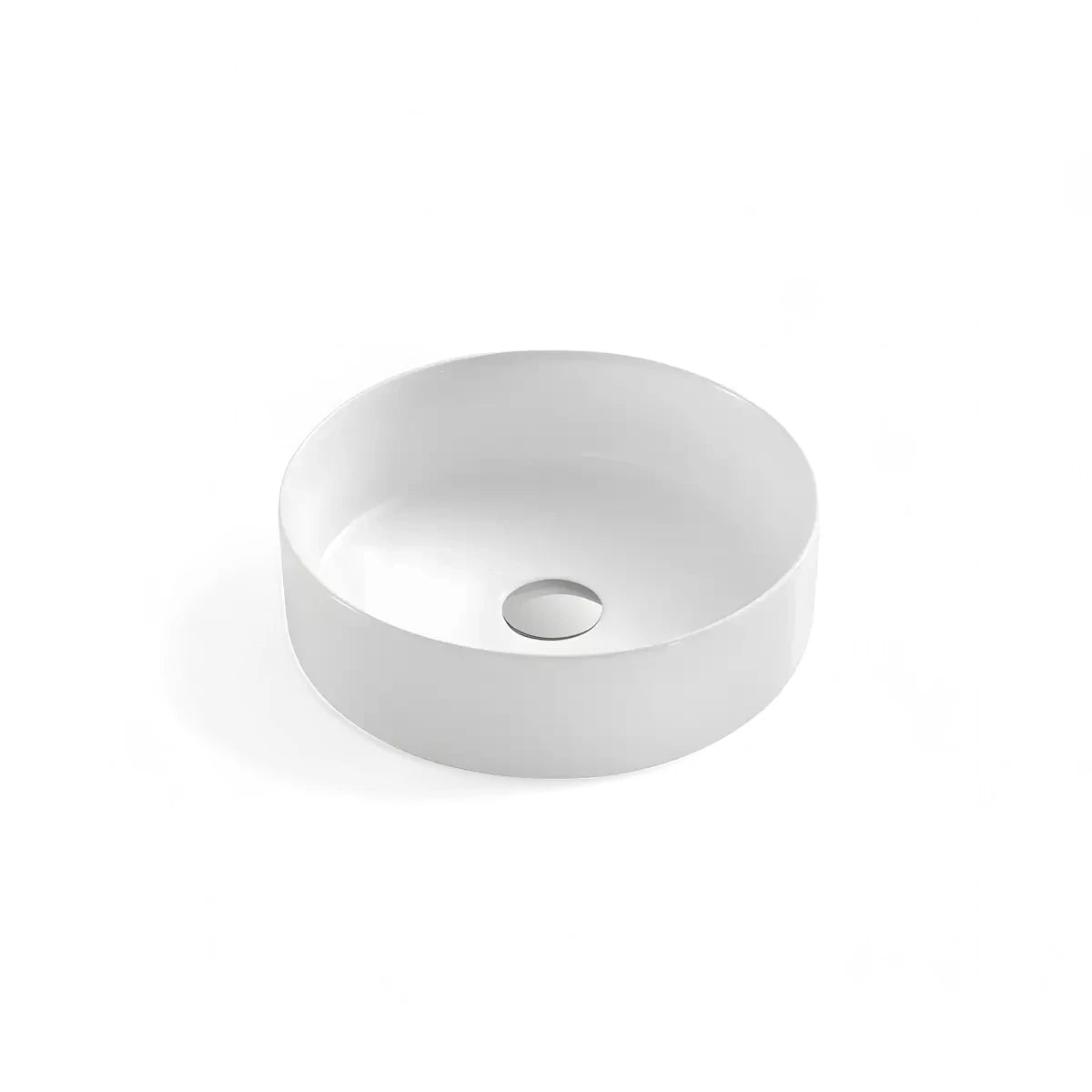 Chiuveta Baie Rotunda, Lavoar pe Blat Diplon WB6427, Material Portelan, Culoare Alb-Diplon