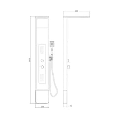 Coloana de Dus cu Hidromasaj, BW4901WD, Imitație Lemn, Outlet-Diplon