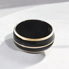 Lavoar Baie pe Blat WB6303 R41cm, Rotund, Material Portelan, Culoare Negru si Auriu, Design Modern-Diplon