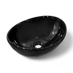 Lavoar baie Pe Blat Lima 39x32.5cm, Negru Mat, Portelan-Diplon