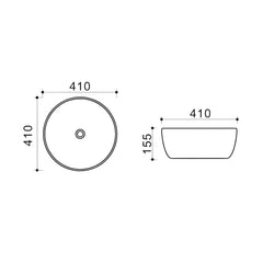 Lavoar Baie Malaga R41cm, Bronz, Ceramica