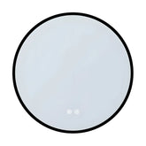 Oglinda Baie Led Magnolia R90cm, Negru Mat, Functie Dezaburire-Diplon