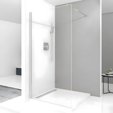 Paravan Dus Walk-In Una 70x195cm, Sticla Securizata 8mm, Profil Aluminiu Cromat