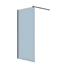 Paravan Dus Walk-In Una 70x195cm Outlet, Sticla Fumurie 8mm, Profil Aluminiu Negru-Diplon